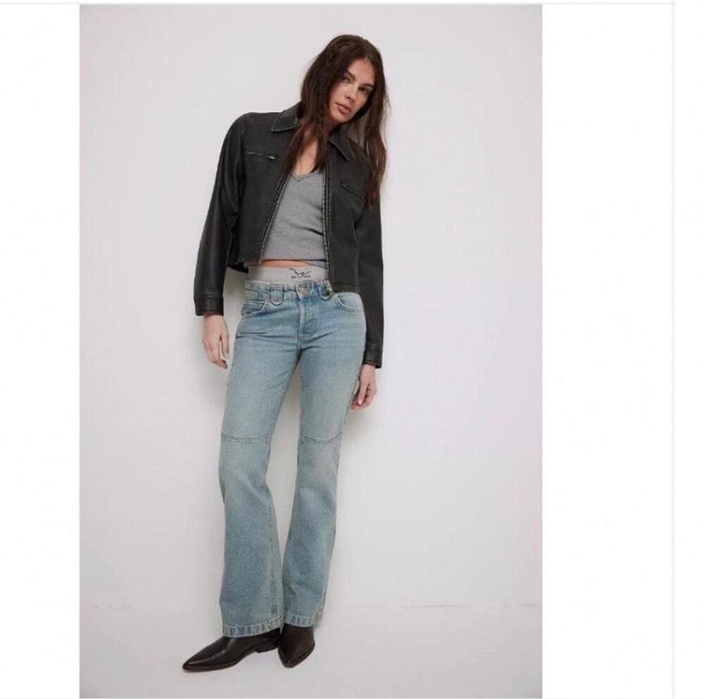 NWT Free People We the Free Flora Low Rise Bootcut Jeans 29S Kismet Light Wash